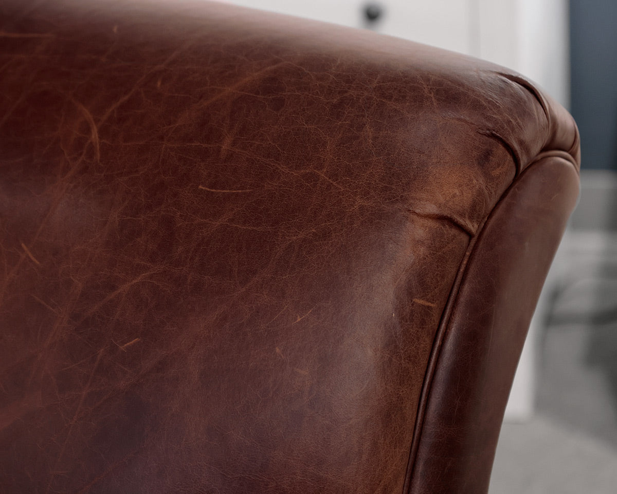 Bauhaus Leather Chair and Ottoman