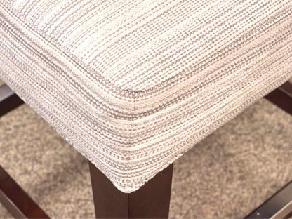 Lee Industries Counter Stool in Ivory & Grey Stripe Upholstery