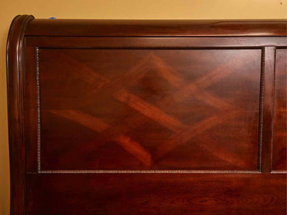 Bassett King Sleigh Bed in Dark Stain Finish