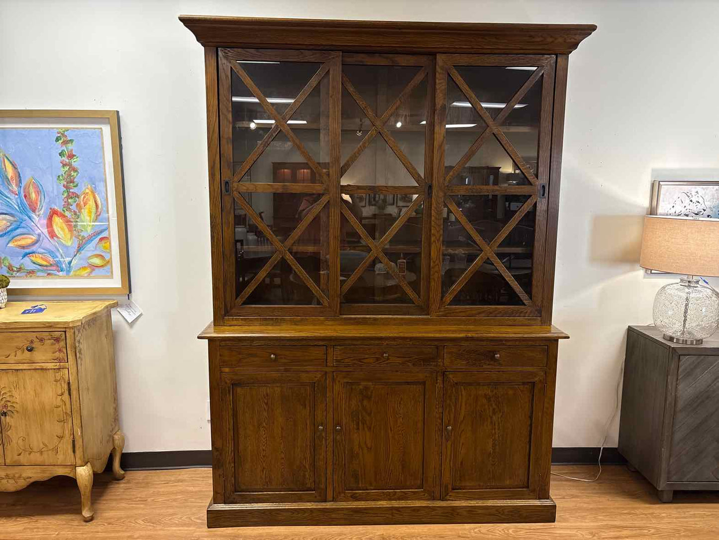 Crate & Barrel Sliding Door China Cabinet