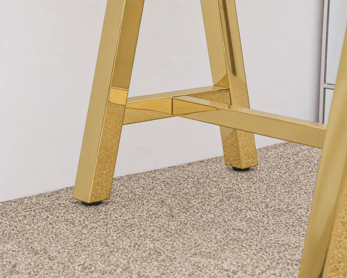 Pottery Barn Desk in White with Signiture Gold Trestle Legs