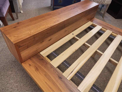 Crate & Barrel Mango Wood Queen Platform Bed