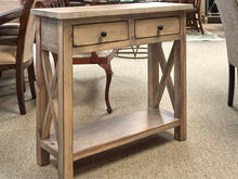 Grey Driftwood 2 Drawer& 1 Shelf Console