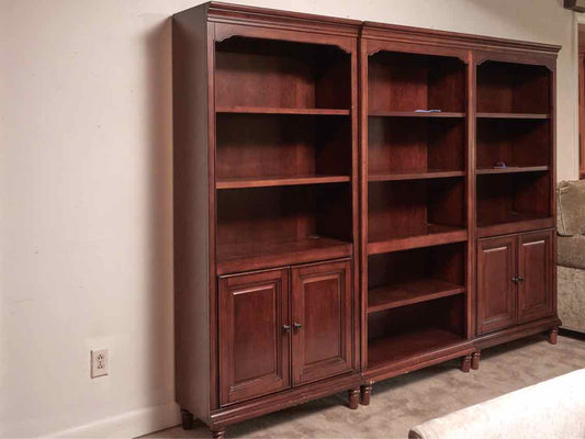 Cherry 2 Shelf Bookcase with 2 Doors