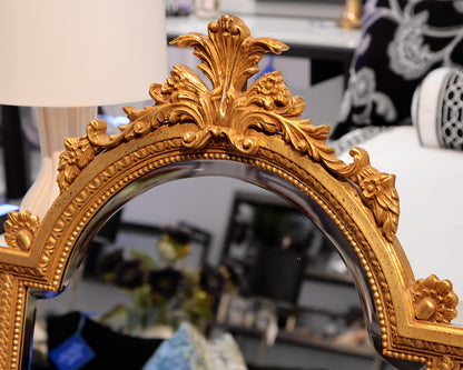Vintage La Barge Gold Gilt Triptych Mantel Mirror