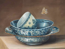 "Traditional Bowl II" Matted Print in Black & Silver Frame