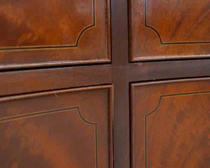 Baker "Historic Charleston" Mahogany Serpentine Bow Front Dresser W/Hepple Pulls