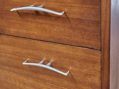 RWay  Walnut  8 Drawer  Chest with Silver Finish Hardware