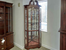 Howard Miller Cherry Lighted Corner Cabinet