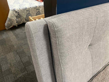 West Elm Grey Queen Storage Bed