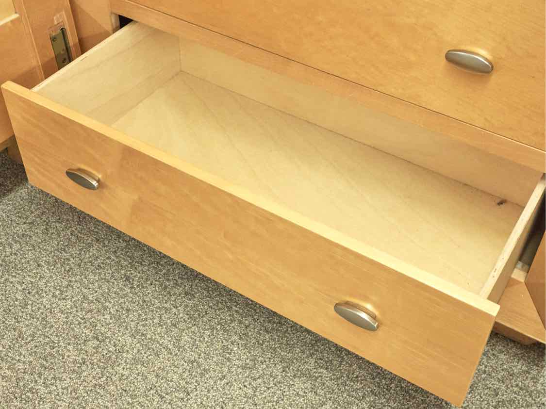 Poplar Wood 6 Drawer Contemporary Chest