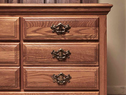 Athens Furniture Oak 8 Drawer Double Dresser