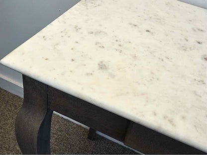 Pottery Barn 'Alexandra' Marble Top Desk W/ Oval Back Chair