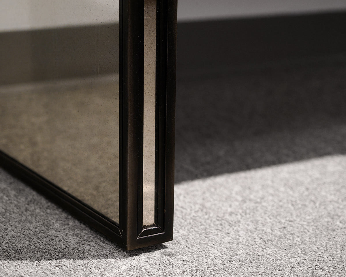 Mirrored Three-Drawer Desk
