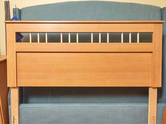 Maple Full Headboard with Silver Accents