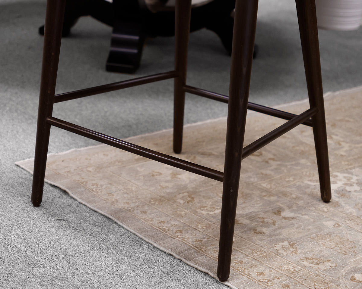 Crate & Barrel Camille Anthracite Velvet Counter Stools