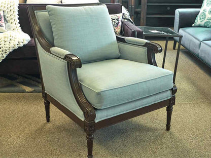 Ethan Allen Fairfax Chair in Seafoam Linen