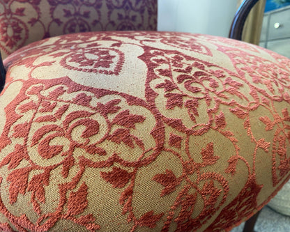 Mahogany Frame Arm Chair W/ Eagle Carvings