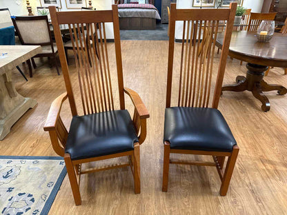 Mastercraft Cherry Mission-Style Table & 6 Chair Set