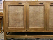 Crate & Barrel " Blake" Console with Cane Front Doors