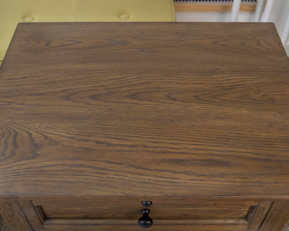 Pair of Pottery Barn Hudson Nightstands in Hewn Oak Finish