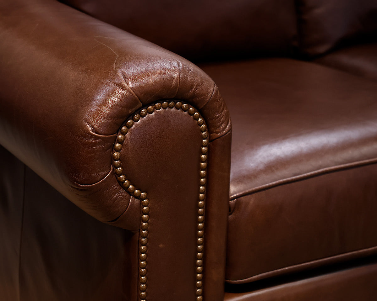 Bassett Leather Two-Piece Sectional