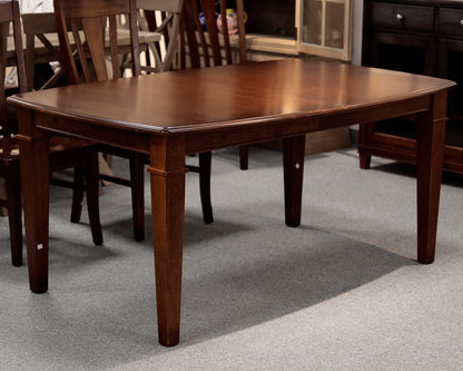 Bassett Dining Dark Mahogany Boat-Shaped Dining Table With 8 Chairs