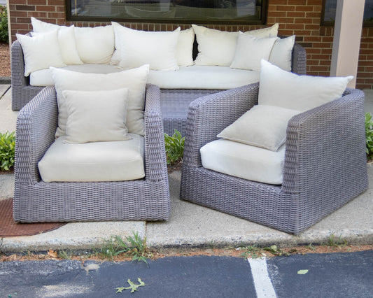 Janus et Cie 'Zeya' Gray Woven Wicker Outdoor Set