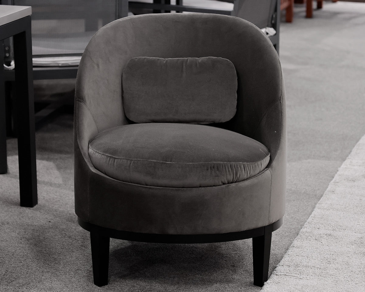 Grey Velvet Accent Chair