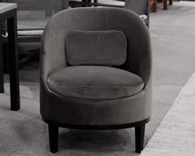 Grey Velvet Accent Chair