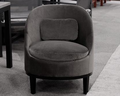 Grey Velvet Accent Chair