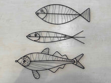 Set of 3 Wire Fish Wall Art