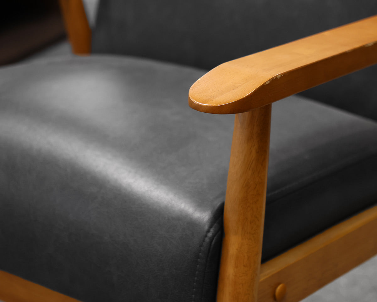 MCM Leather Accent Chair
