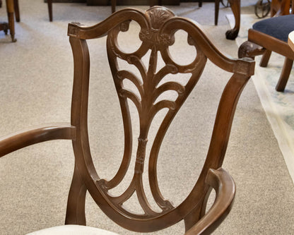 Set of (8) Henredon Mahogany Sheild Back Dining Chairs