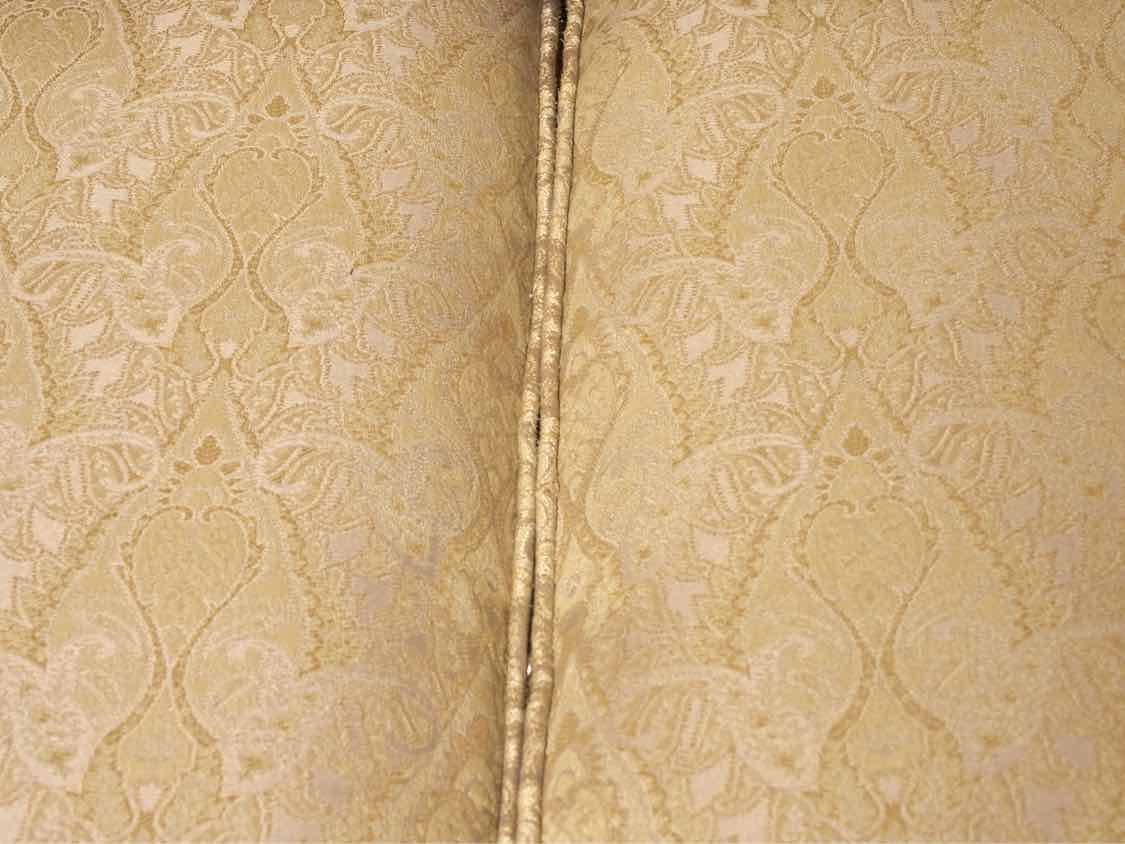 "Conover" 2 Cushion  Sofa with Gold & Ivory Paisley Design  Upholstery
