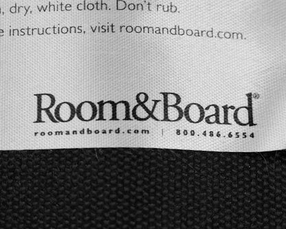 Room & Board Asher Brown Leather Ottoman