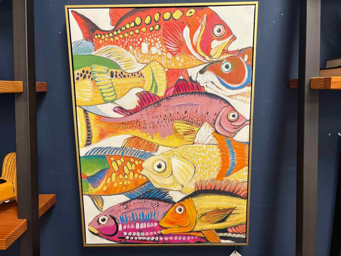 Set of Two Colorful Tropical Fish Paintings