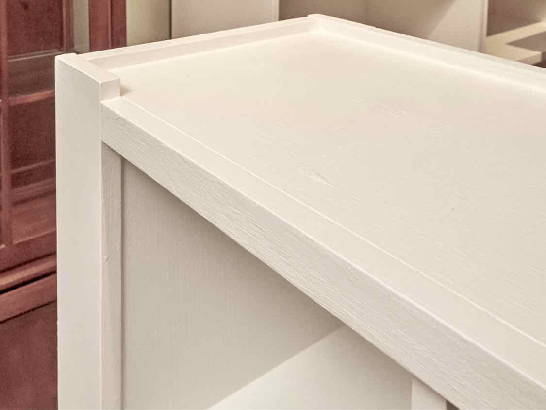 Off White Finish 9 Cubby 4 Shelf Bookcase
