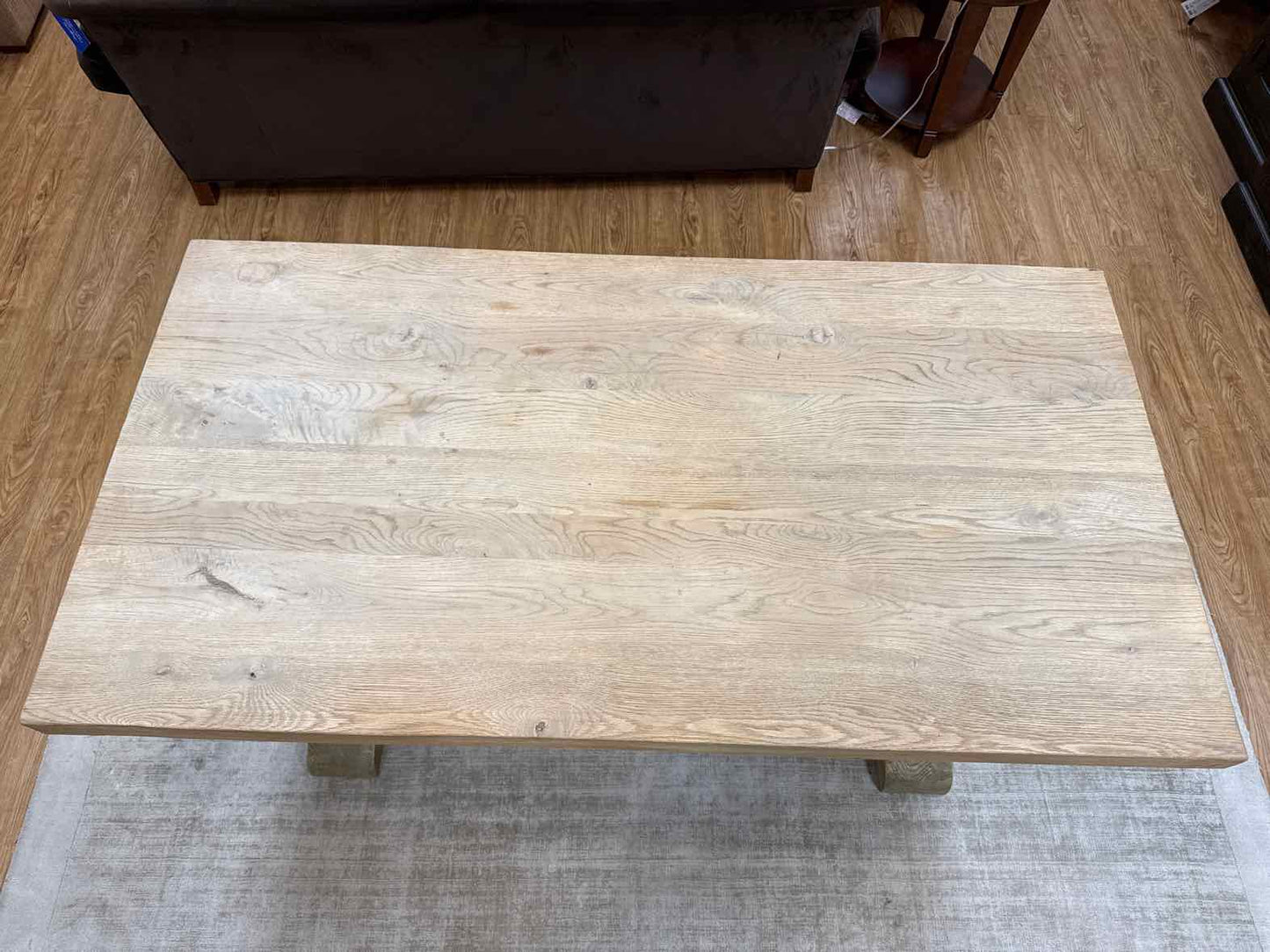 RH Light Wash Finished Dining Table