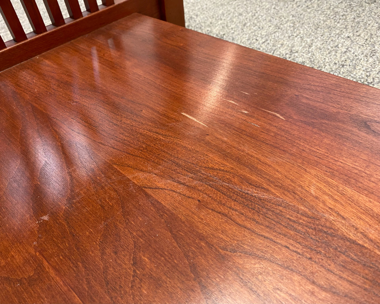 Stickley Classic Mission Cherry Cocktail Table with Glass Insert