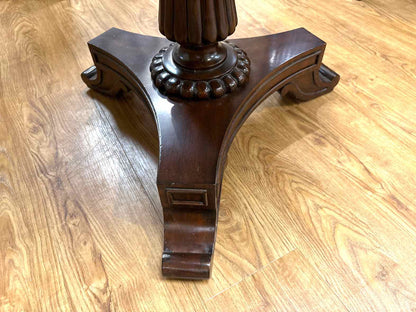 Mahogany Inlaid Round Accent Table