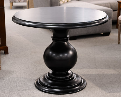 Black Round Pedestal Dining Table