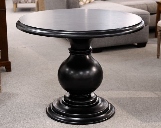 Black Round Pedestal Dining Table