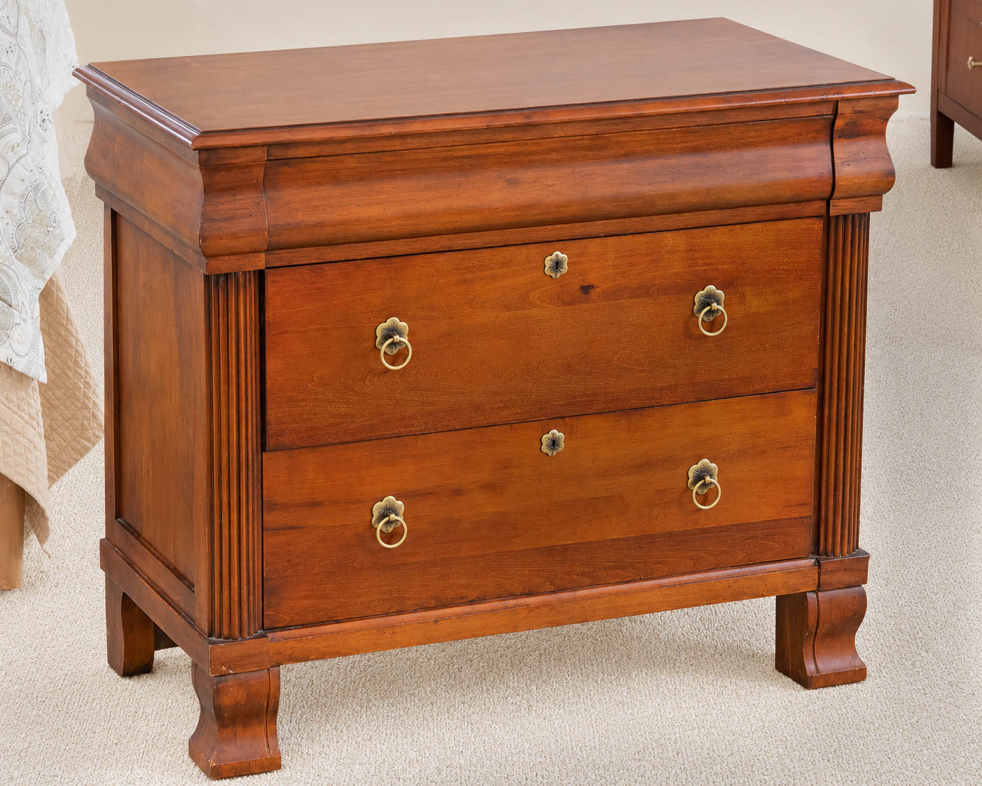 Ethan Allen British Classics Three Drawer Nightstand
