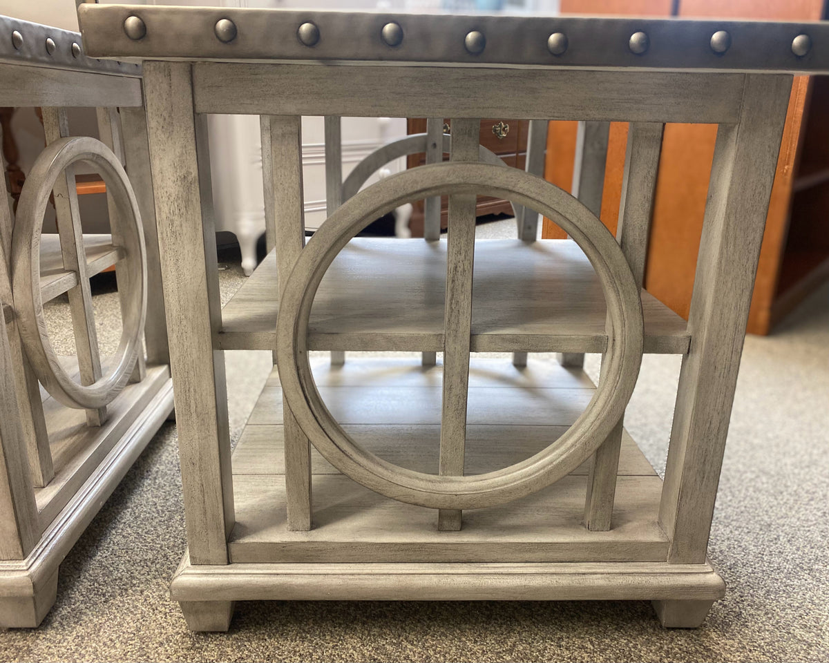 Pair of Lexington 'Oyster Bay' Square Side Tables