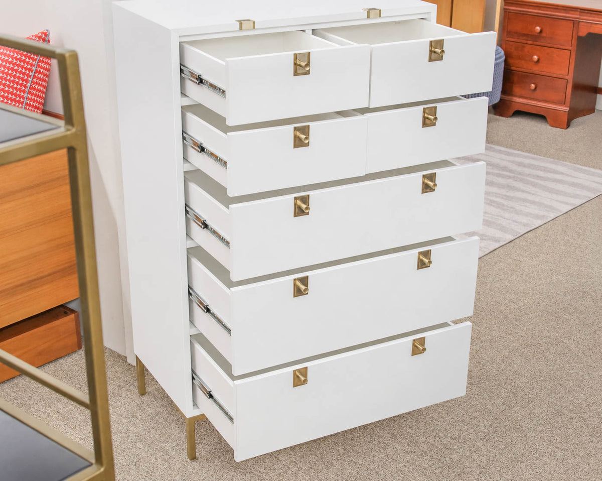 Anthropologie "Ingram" 7 Drawer Dresser in White Finish