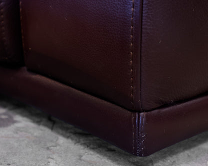 Roche Bobois Ox Blood Leather Circular Sectional