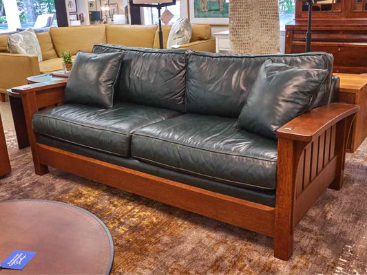 Stickley Oak 'Orchard Street' Two Cushion Sofa in Onondaga Finish