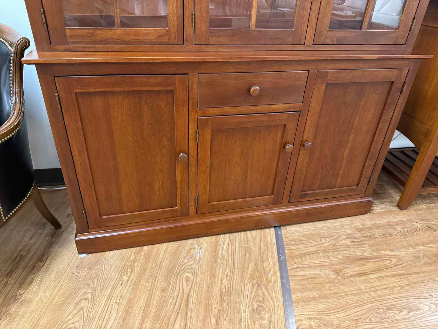 Ethan Allen Cherry Lighted Hutch