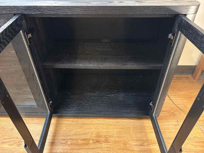 RH 'Cela' 4-Door Media Console in Ebony